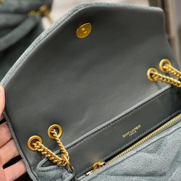 LOULOU SMALL CHAIN BAG IN "Y" QUILTED SUEDE